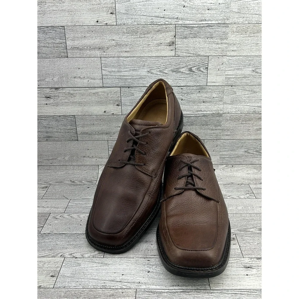 Florsheim Shoes Mens Size 9.5 Medium Brown Leather Sheepskin Lined Dress Brazil‎
